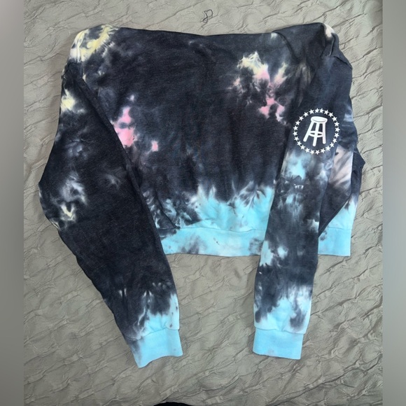 Barstool Sports I Am Unwell Tie Dye Cropped Hoodie Size Large - Picture 3 of 3